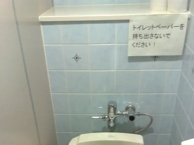 Worker plummets, penetrating ship's structure with an iron rod