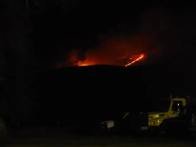 Traffic Disruption on Frankfurt's Autobahn 3 due to Vehicle Inferno Prompts Extensive Emergency...