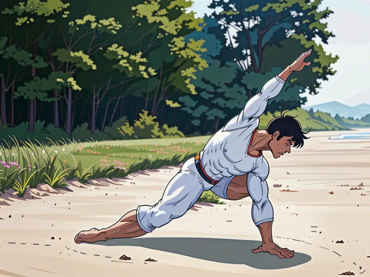 Yoga's triangle pose linked to enhanced sexual function, especially beneficial for older females.